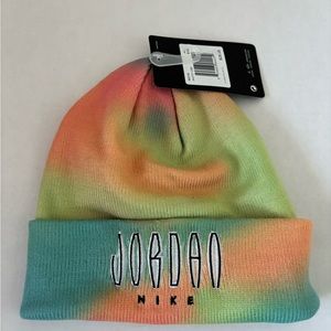 NWT! Nike Air Jordan Jumpman Youth Boy's MVP Stretch Cuff Beanie Hat Tie Dye
